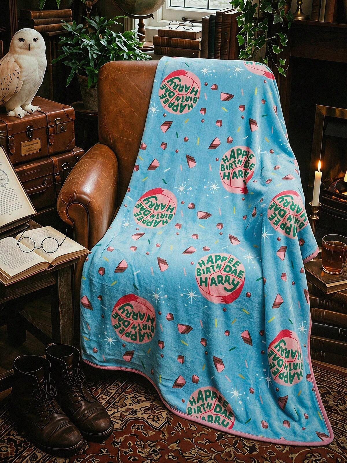 THE POWERPUFF GIRLS X Joivida 1pc Blossom Bubbles Buttercup Pattern Thick Purple Floral Printed Flannel Blanket, Soft Warm Anti-Shedding, Cute Pajama Style, Multiple Sizes, Y2K 230gsm, Great For Sofa, Bed, Napping, A Cozy Gift