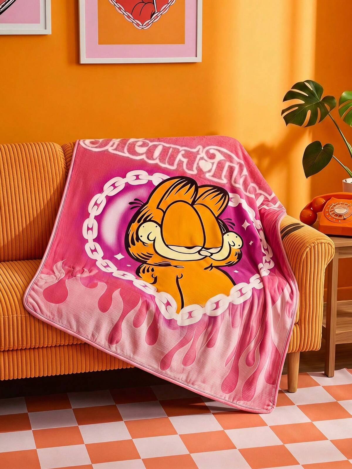 THE POWERPUFF GIRLS X Joivida 1pc Blossom Bubbles Buttercup Pattern Thick Purple Floral Printed Flannel Blanket, Soft Warm Anti-Shedding, Cute Pajama Style, Multiple Sizes, Y2K 230gsm, Great For Sofa, Bed, Napping, A Cozy Gift