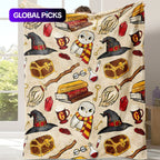 Cartoon Pattern Blanket, Soft Cozy Throw Blanket with Storage Bag, Air-conditioned Room Blanket for Bed, Air Conditioner Blanket, Halloween Decor Warm Napping Blanket for Home & Office, Valentine's Day Gift #GLOBAL PICKS