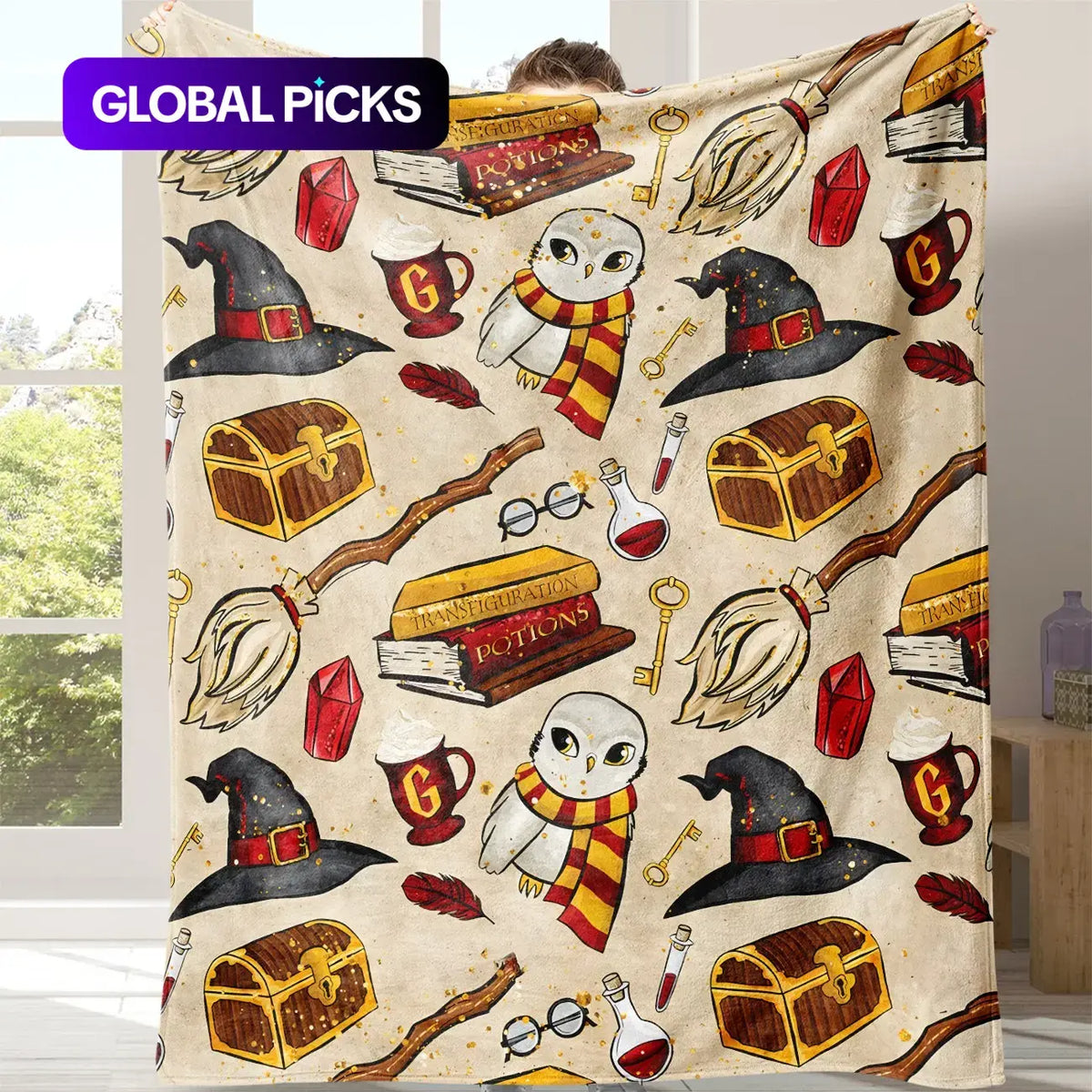 Cartoon Pattern Blanket, Soft Cozy Throw Blanket with Storage Bag, Air-conditioned Room Blanket for Bed, Air Conditioner Blanket, Halloween Decor Warm Napping Blanket for Home & Office, Valentine's Day Gift #GLOBAL PICKS