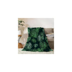 Tropical Throw Blanket 50x60 Green Plant Leaf Blanket Throw Blanket for Couch Sofa Bed Soft Cozy Lightweight Fuzzy Plush Fleece Blankets Spring Summer Decorative Gift Blanket 50 by 60