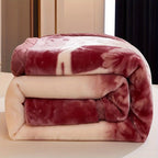 1pc Thickened Brushed Blanket, Double-Layer Thickened Soft Long Plush Blanket, Double-Sided Velvet, Suitable for Winter Dormitory Office Sofa Warm Velvet Blanket
