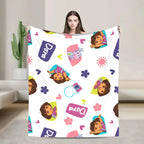 Dora The Explorer Cartoon Flannel Blanket, Soft lightweight travel blankets, cooling blankets, bedding, bed accessories, Airplane Home Throw Bedspread Birthday Gift For Kids Fans