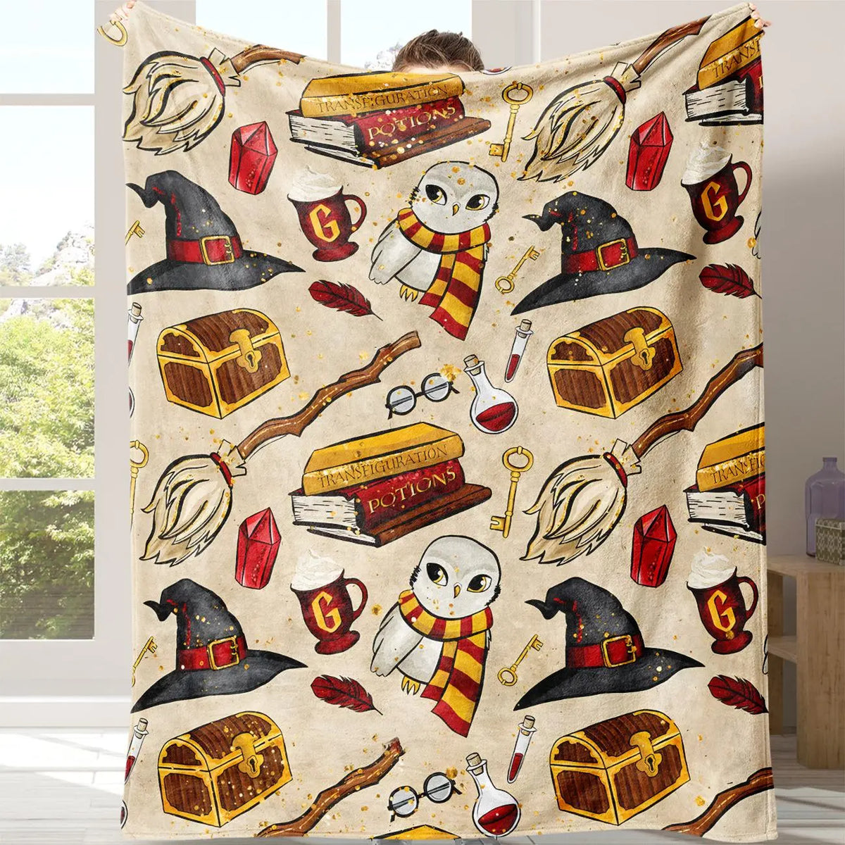 Cartoon Pattern Blanket, Soft Cozy Throw Blanket with Storage Bag, Air-conditioned Room Blanket for Bed, Air Conditioner Blanket, Halloween Decor Warm Napping Blanket for Home & Office, Valentine's Day Gift #GLOBAL PICKS