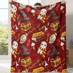 Cartoon Pattern Blanket, Soft Cozy Throw Blanket with Storage Bag, Air-conditioned Room Blanket for Bed, Air Conditioner Blanket, Halloween Decor Warm Napping Blanket for Home & Office, Valentine's Day Gift #GLOBAL PICKS