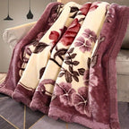 1pc Thickened Brushed Blanket, Double-Layer Thickened Soft Long Plush Blanket, Double-Sided Velvet, Suitable for Winter Dormitory Office Sofa Warm Velvet Blanket
