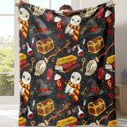 Cartoon Pattern Blanket, Soft Cozy Throw Blanket with Storage Bag, Air-conditioned Room Blanket for Bed, Air Conditioner Blanket, Halloween Decor Warm Napping Blanket for Home & Office, Valentine's Day Gift #GLOBAL PICKS