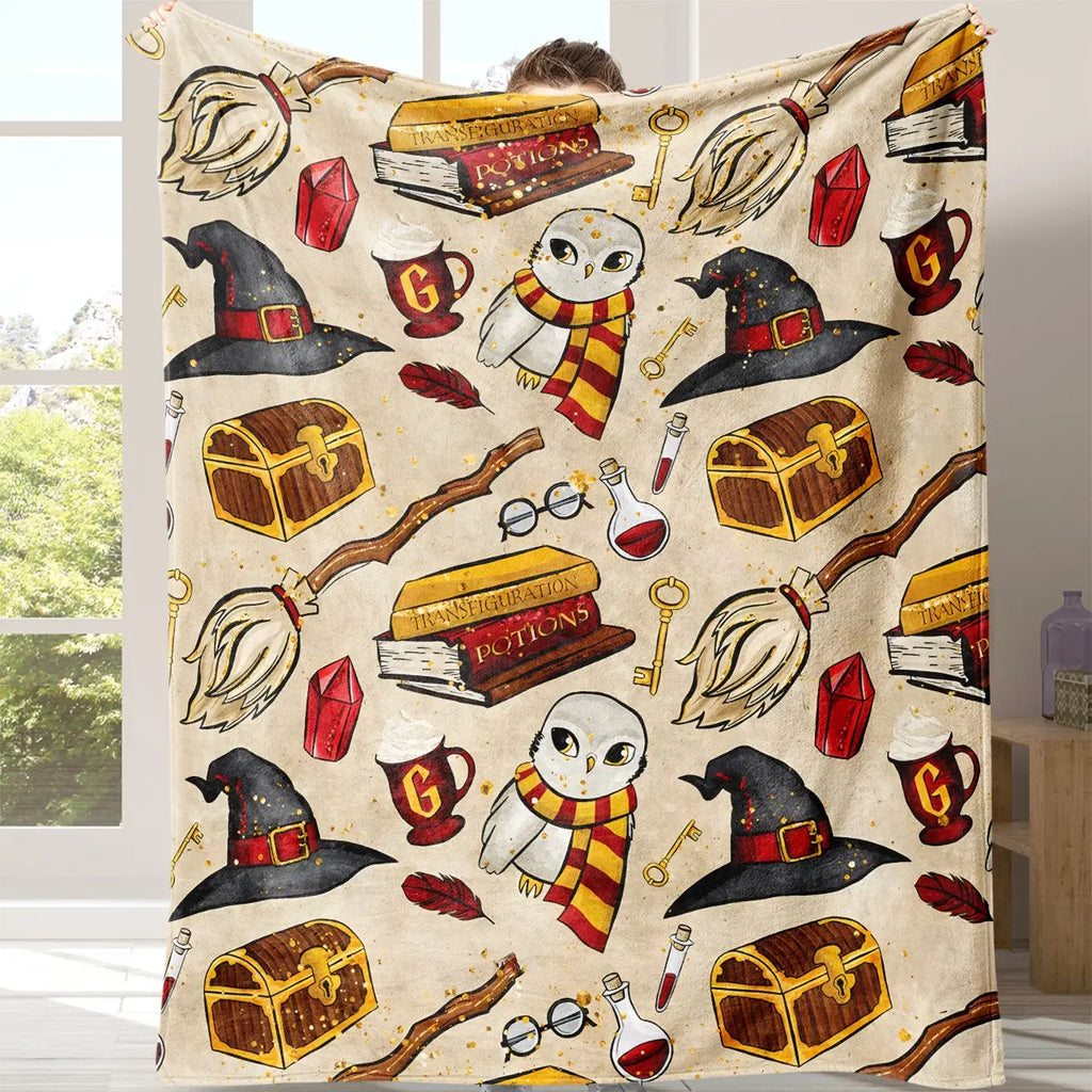 Cartoon Pattern Blanket, Soft Cozy Throw Blanket with Storage Bag, Air-conditioned Room Blanket for Bed, Air Conditioner Blanket, Halloween Decor Warm Napping Blanket for Home & Office, Valentine's Day Gift #GLOBAL PICKS